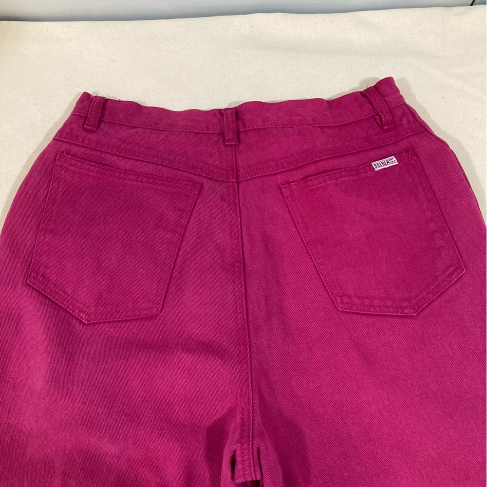 VINTAGE Heavy Denim High Rise Magenta Hot Pink Vintage Jeans - Picture 3 of 12